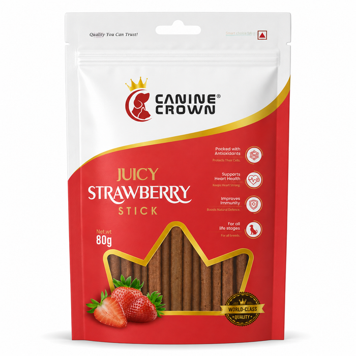 Canine Crown Juicy Strawberry Sticks - Ofypets