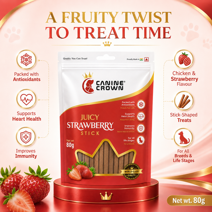 Canine Crown Juicy Strawberry Sticks - Ofypets
