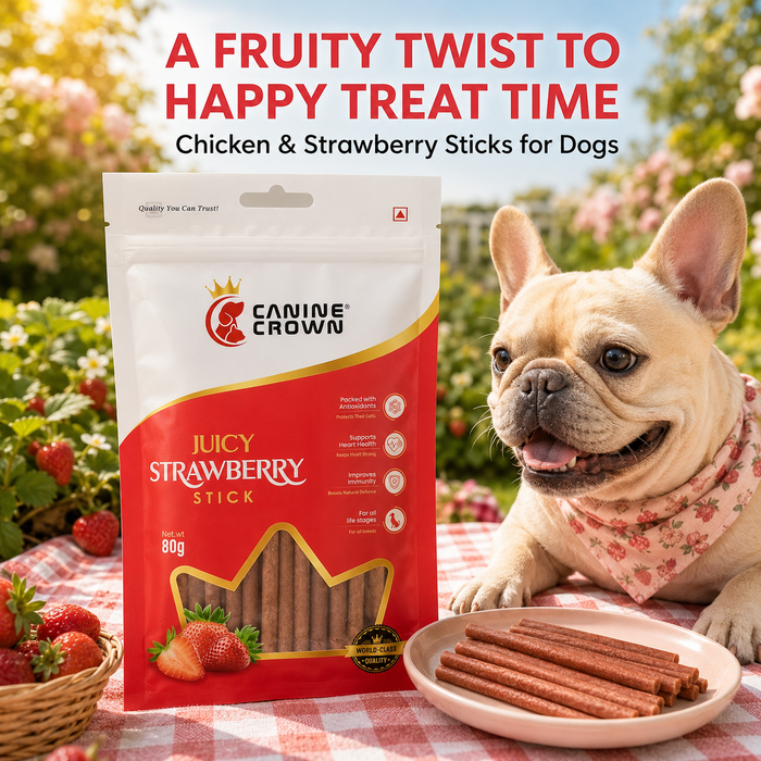 Canine Crown Juicy Strawberry Sticks - Ofypets