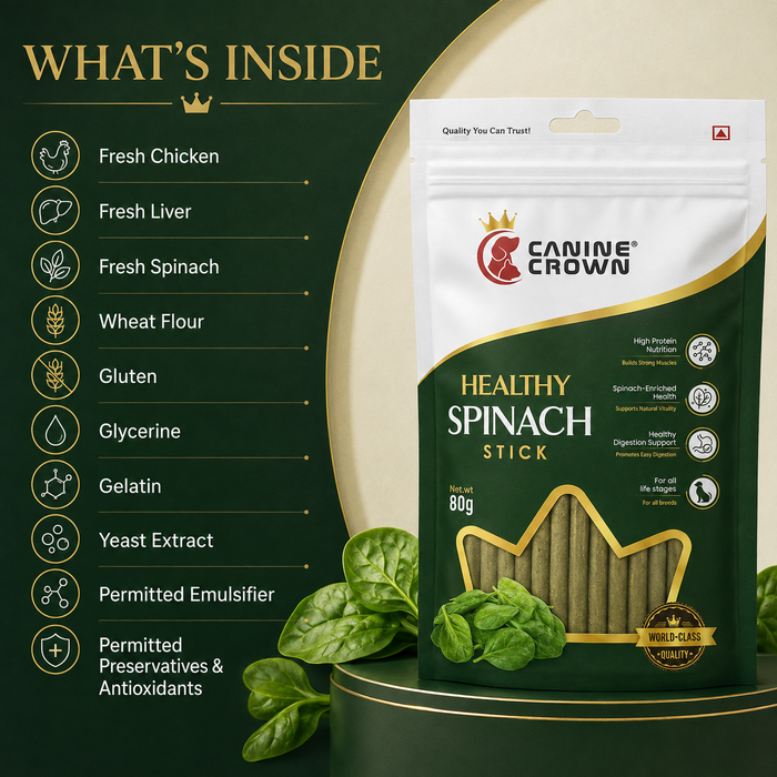 Canine Crown Healthy Spinach Sticks - Ofypets