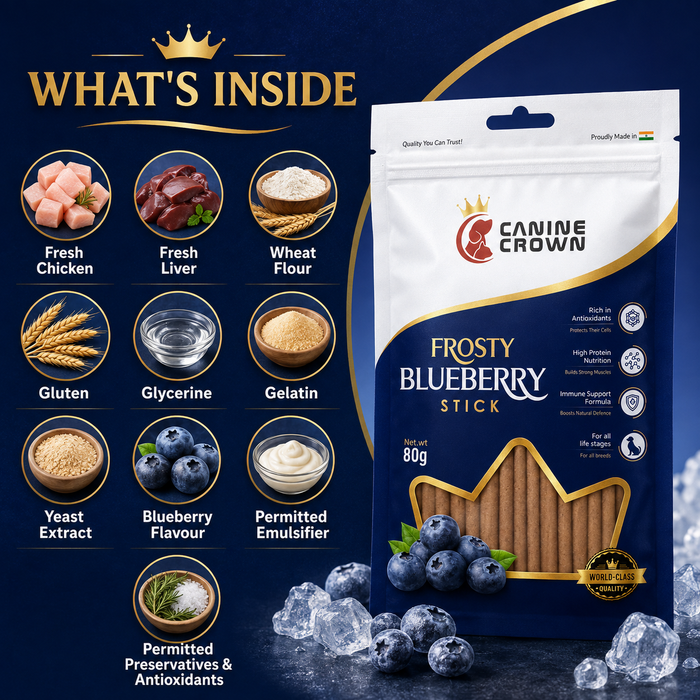 Canine Crown Frosty Blueberry Sticks - Ofypets
