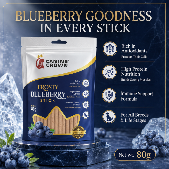 Canine Crown Frosty Blueberry Sticks - Ofypets