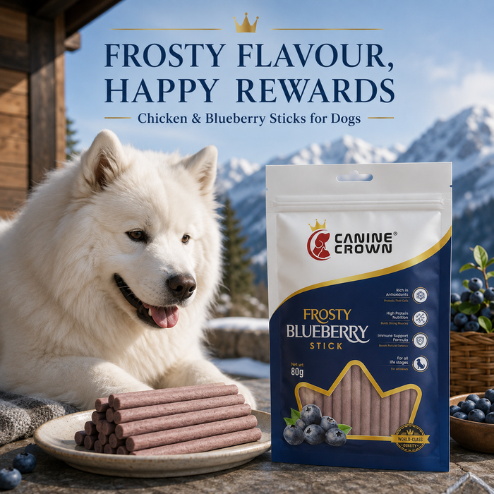 Canine Crown Frosty Blueberry Sticks - Ofypets