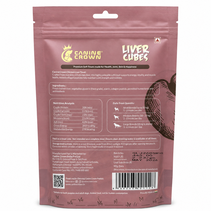 Canine Crown Soft Liver Cubes - Ofypets
