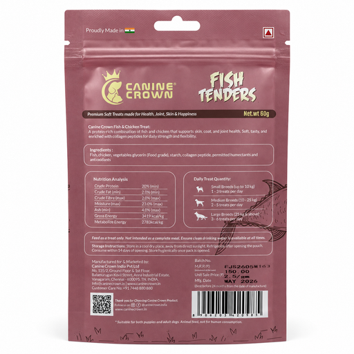 Canine Crown Soft Fish Tenders - Ofypets