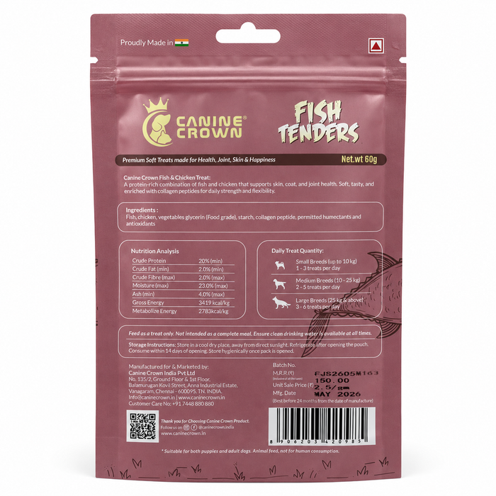 Canine Crown Soft Fish Tenders - Ofypets