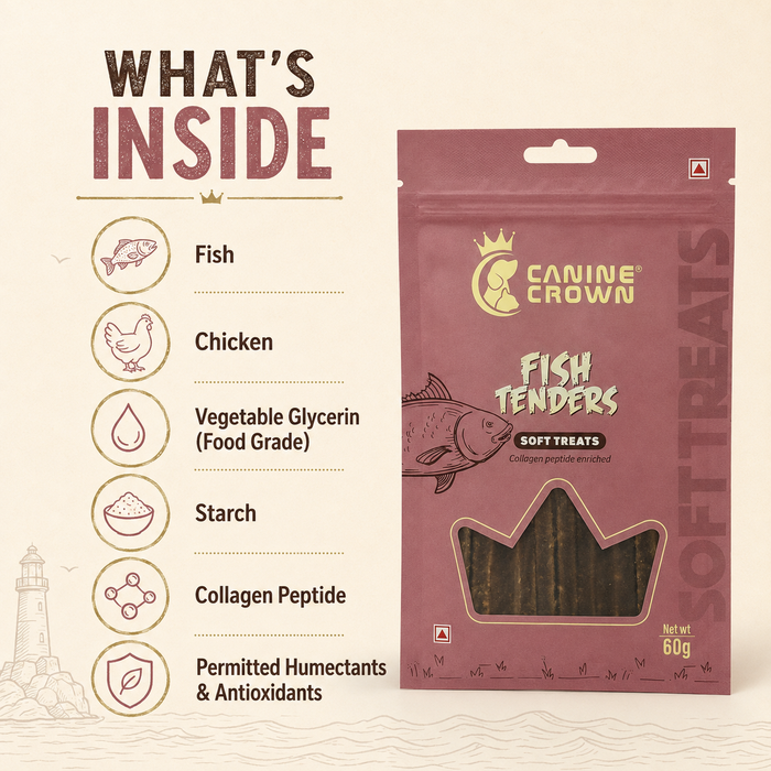 Canine Crown Soft Fish Tenders - Ofypets