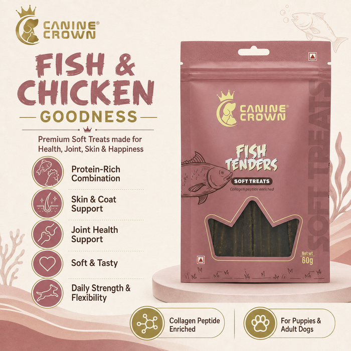 Canine Crown Soft Fish Tenders - Ofypets