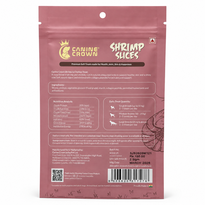 Canine Crown Soft Shrimp Slice - Ofypets