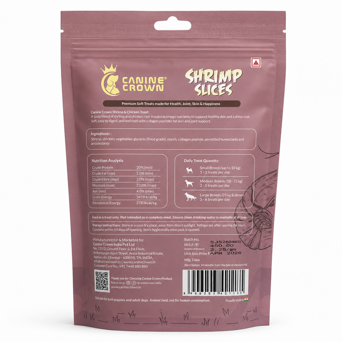 Canine Crown Soft Shrimp Slice - Ofypets