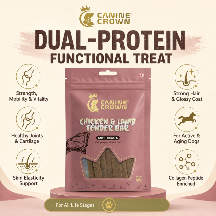 Canine Crown Soft Chicken & Lamb Tender Bar - Ofypets