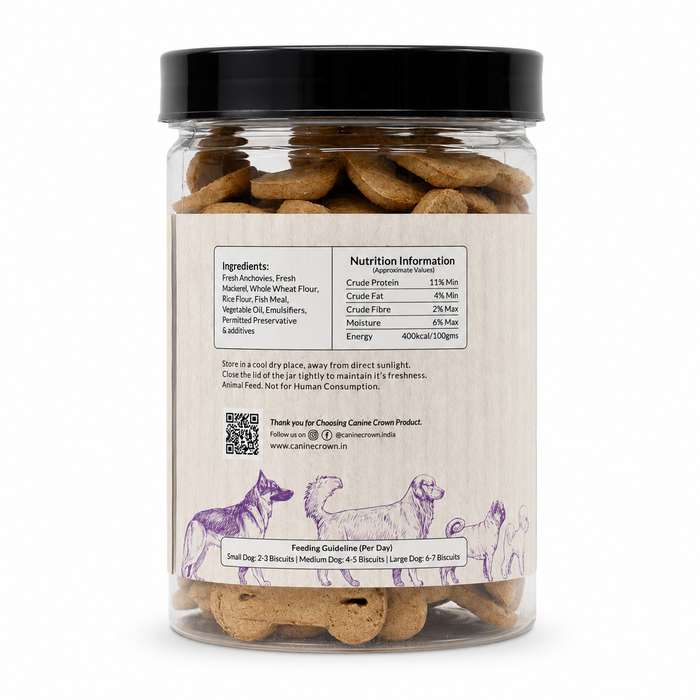 Canine Crown Premium Fish Biscuits - Ofypets