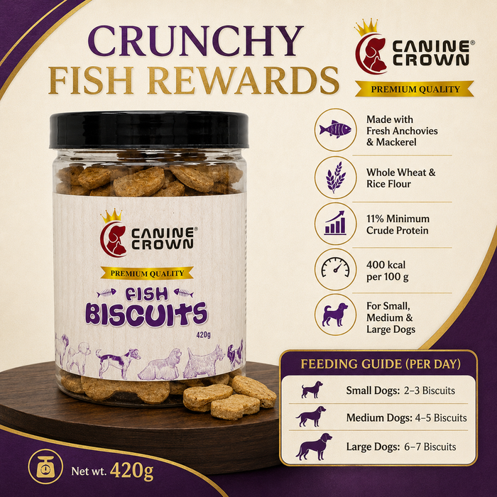 Canine Crown Premium Fish Biscuits - Ofypets