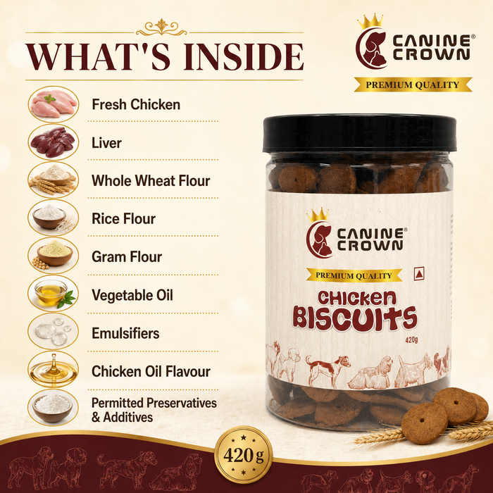 Canine Crown Premium Chicken Biscuits - Ofypets