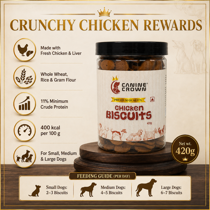 Canine Crown Premium Chicken Biscuits - Ofypets