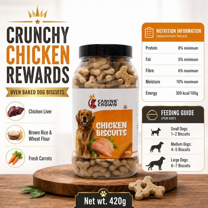 Canine Crown Chicken Biscuits - Ofypets