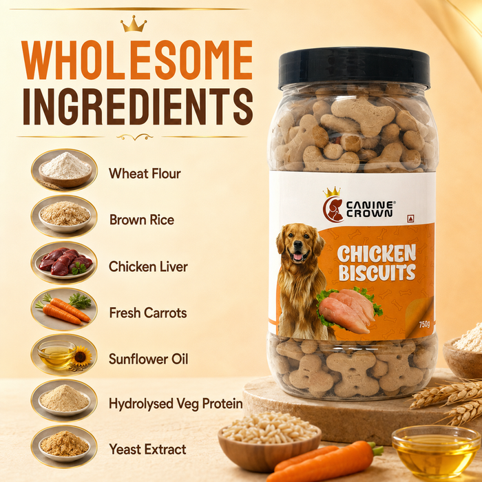Canine Crown Chicken Biscuits - Ofypets