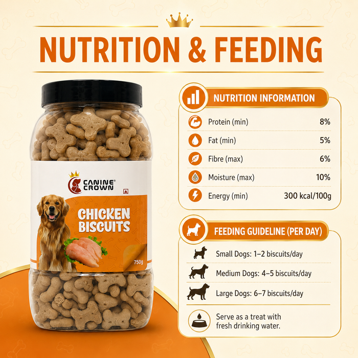 Canine Crown Chicken Biscuits - Ofypets