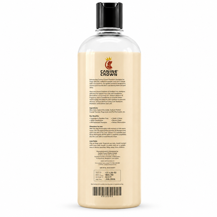 Canine Crown Long Coat Shampoo - Ofypets