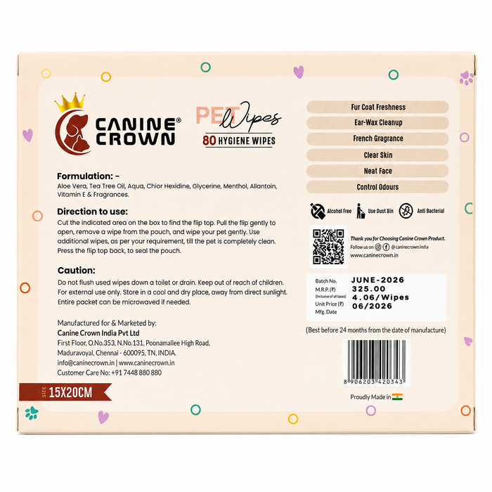 Canine Crown Pet Wipes - Ofypets