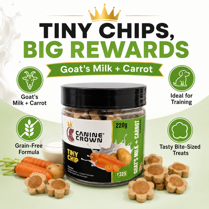 Canine Crown Tiny Chip Goats Milk and Carrot - Ofypets