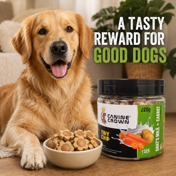 Canine Crown Tiny Chip Goats Milk and Carrot - Ofypets