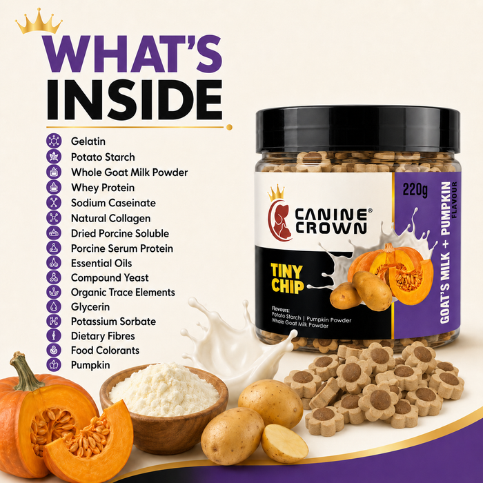 Canine Crown Tiny Chip Goats Milk and Pumpkin - Ofypets