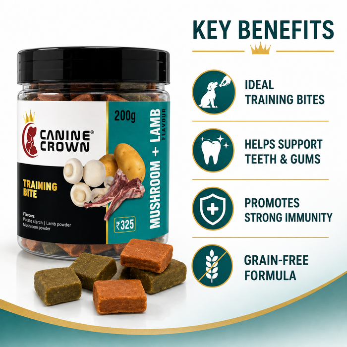 Canine Crown Training Bite Mushroom and Lamb - Ofypets