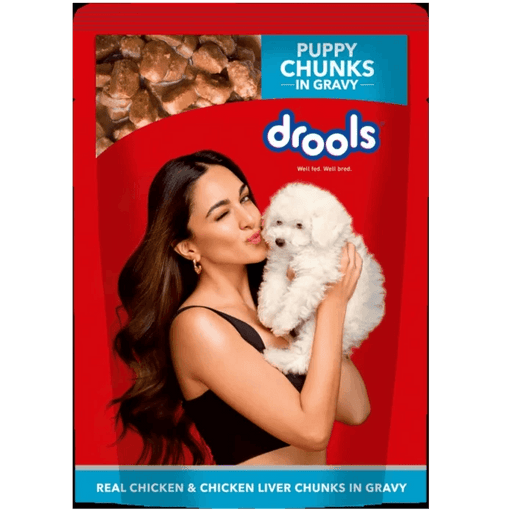 Drools Real Chicken & Chicken Liver Chunks in Gravy for Puppy Wet Food - Ofypets