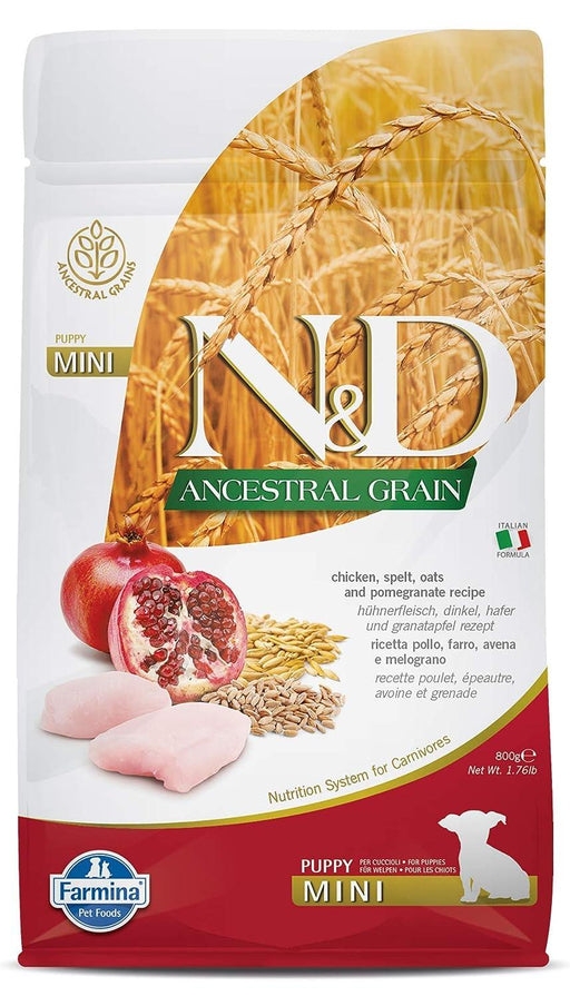 Farmina N&D Ancestral Grain Chicken And Pomegranate Mini Puppy Dog Food - Ofypets