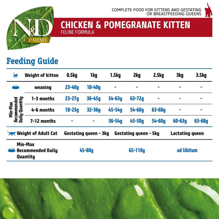 Farmina N&D Prime Grain Free Chicken And Pomegranate Kitten Food - Ofypets