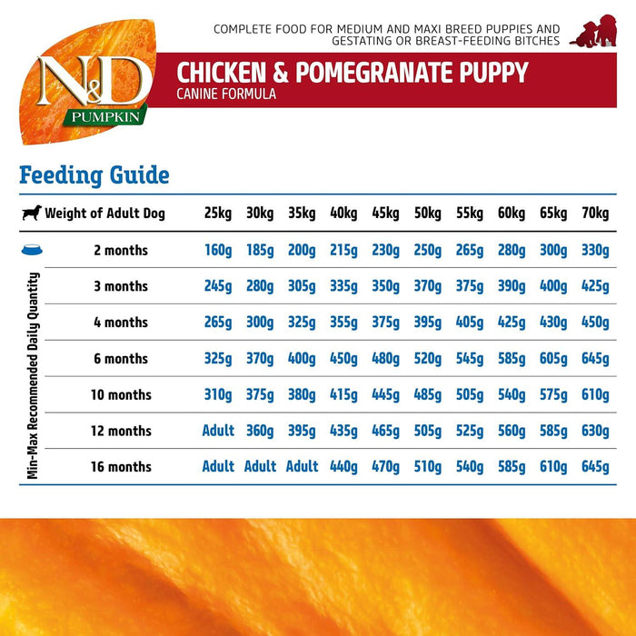 Farmina N&D Pumpkin Grain Free Chicken And Pomegranate Medium and Maxi Puppy Dog Food - Ofypets