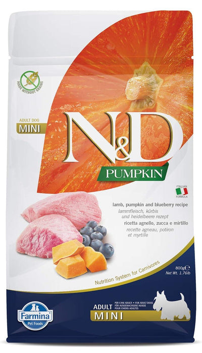 Farmina N&D Pumpkin Grain Free Lamb And Blueberry Mini Adult Dog Food - Ofypets