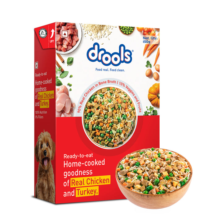Drools Tetra Pack Real Chicken and Turkey Food for Dog