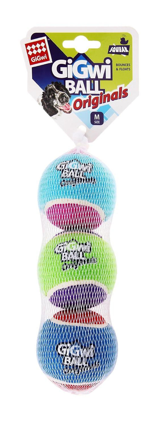 GiGwi Tennis Ball Originals Multicolour Three Pack Dog Toy - Ofypets