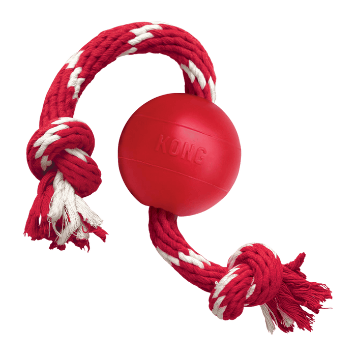 KONG Ball with Rope Dog Toy - Ofypets