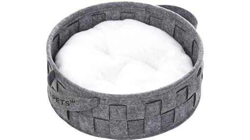 M-Pets Eco Basket Soft Felt Bed for Cats - Ofypets