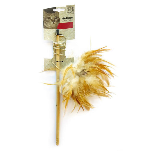 M-Pets Natura Feather Wand Cat Stick Toy - Ofypets