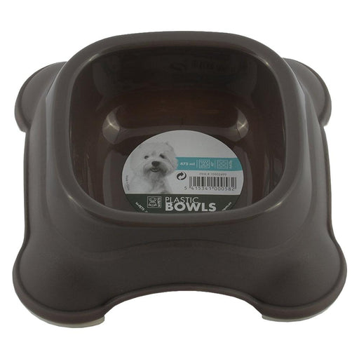 M-Pets Plastic Grey Single Bowl - Ofypets