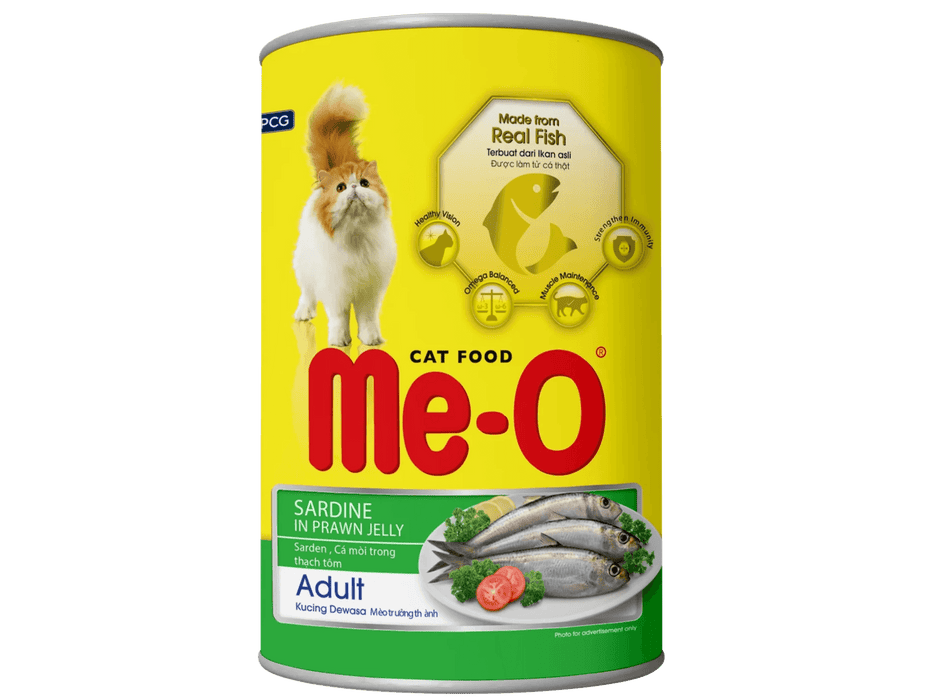 MeO Sardine Prawn in Jelly Can Cat Wet Food - Ofypets
