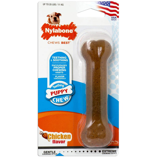 Nylabone Chicken Flavored Bone Puppy Teething Chew Toy - Ofypets