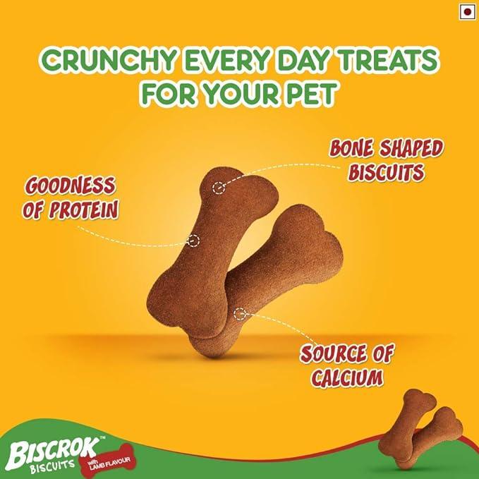 Pedigree Biscrok Dog Biscuits with Lamb Flavour - Ofypets