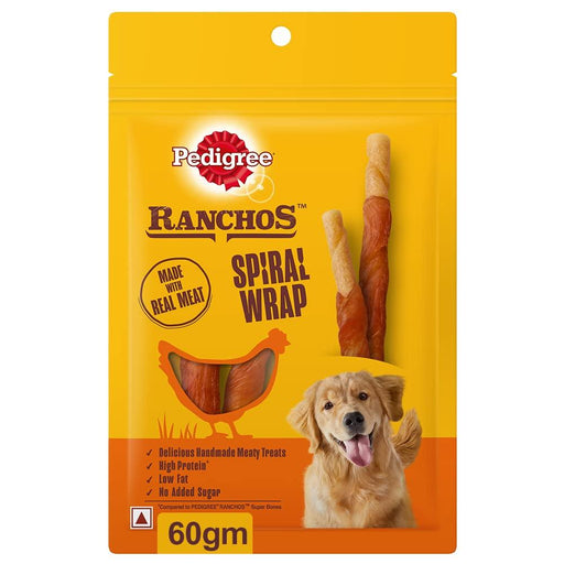 Pedigree Ranchos Spiral Wrap Chicken Dog Treats - Ofypets