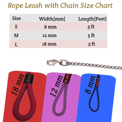 Petslike Rope Leash with Chain for Dogs - Ofypets