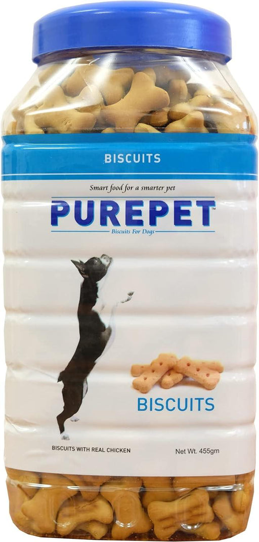 Purepet Biscuits Dog Treats Milk Flavour Jar - Ofypets