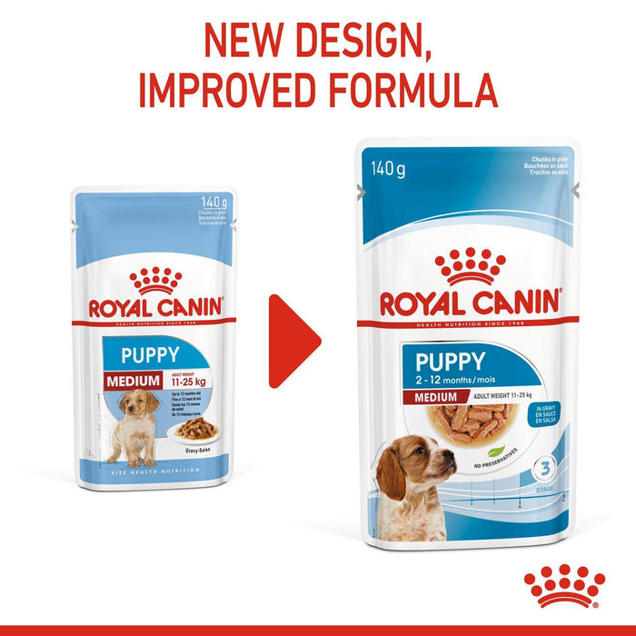 Royal Canin Medium Puppy Gravy Wet Food - Ofypets
