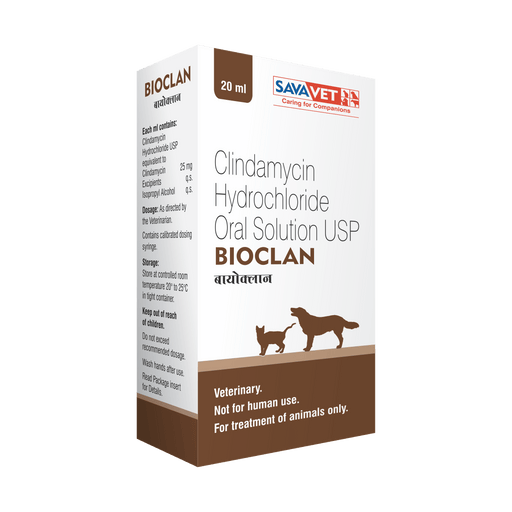 Savavet Bioclan Clindamycin Hydrochloride Oral Solution for Dogs and Cats - Ofypets
