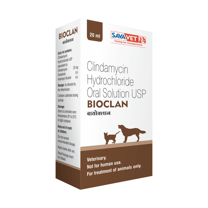 Savavet Bioclan Clindamycin Hydrochloride Oral Solution for Dogs and Cats - Ofypets