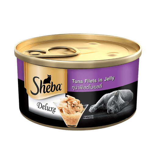 Sheba Deluxe Tuna Fillet in Jelly Cat Wet Food in Can - Ofypets