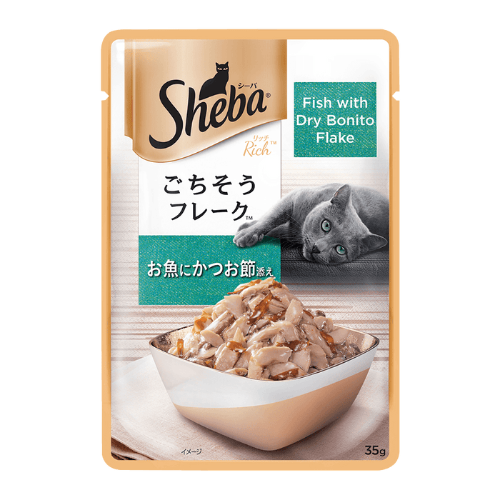 Sheba Fish with Dry Bonito Flakes Cat Wet Food - Ofypets
